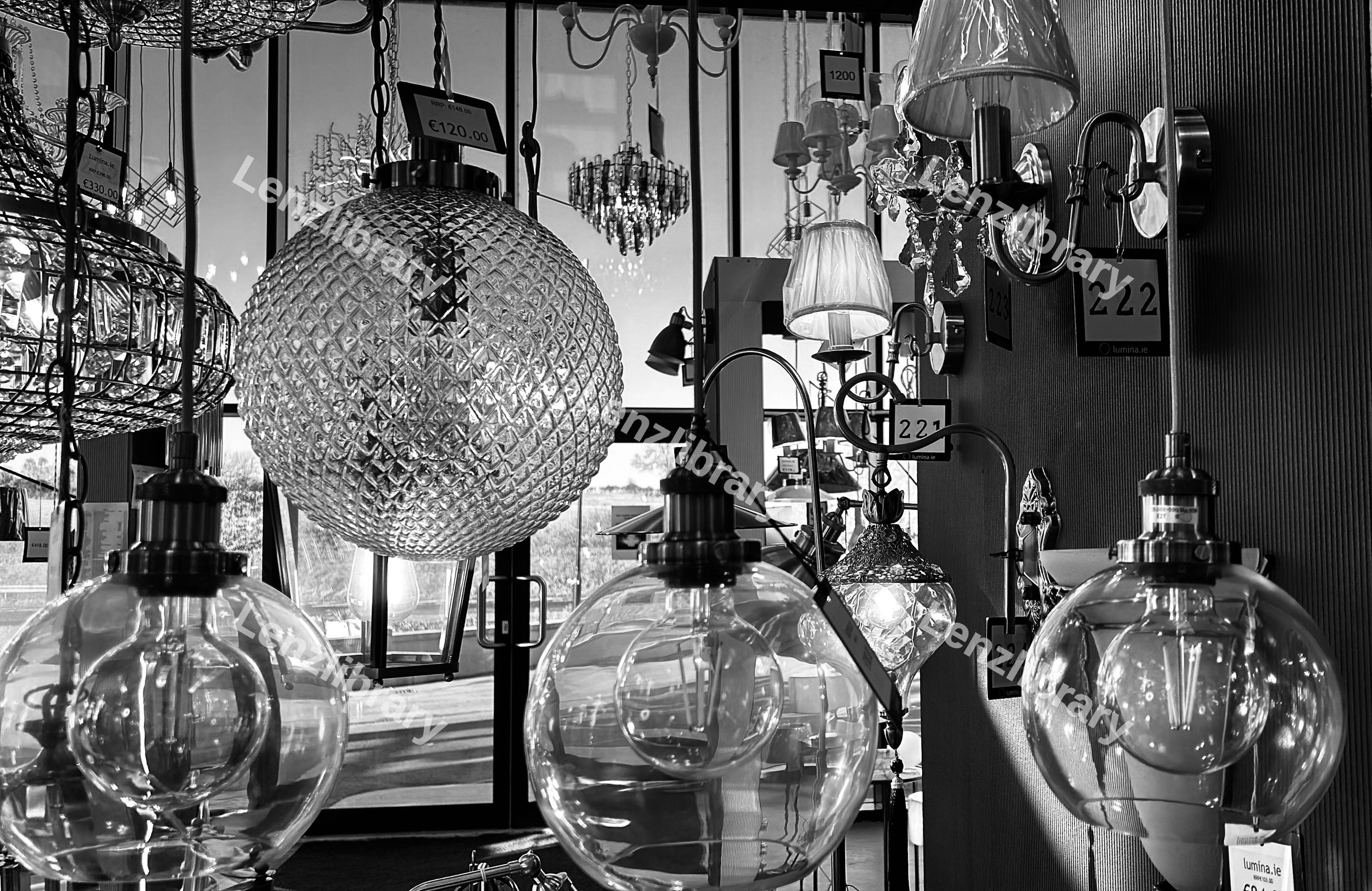 Black & White Antique Lamps